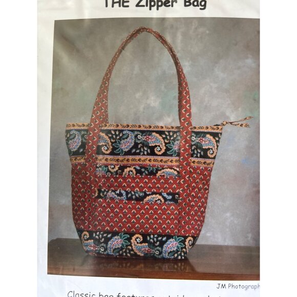 Rotary Cut Border Bag Pattern Zipper Closure Pockets Kentucky Quilt Company 2001 - Picture 1 of 4